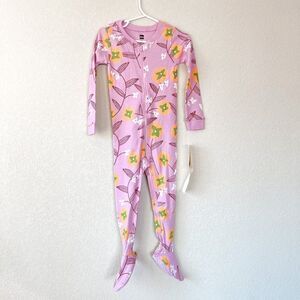 NWT! Tea Collection Winding Persimmon Footed Pajama, Size 2T